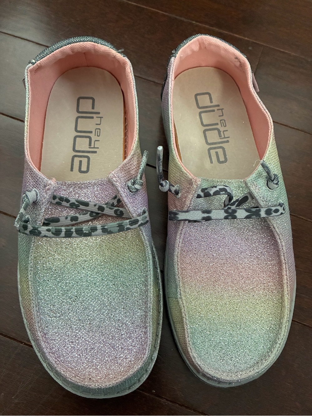 Hey Dude Kids' Multicolor Glitter Slip-On Shoes